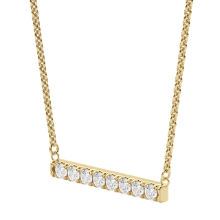 0.24 Bar Necklace Moissanite Diamond Necklace