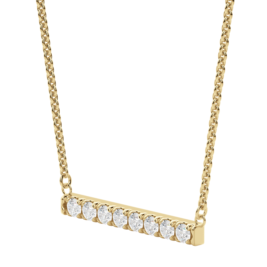 0.24 Bar Necklace Moissanite Diamond Necklace