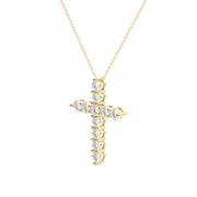 0.17 Cross Pendant Moissanite Diamond Necklace